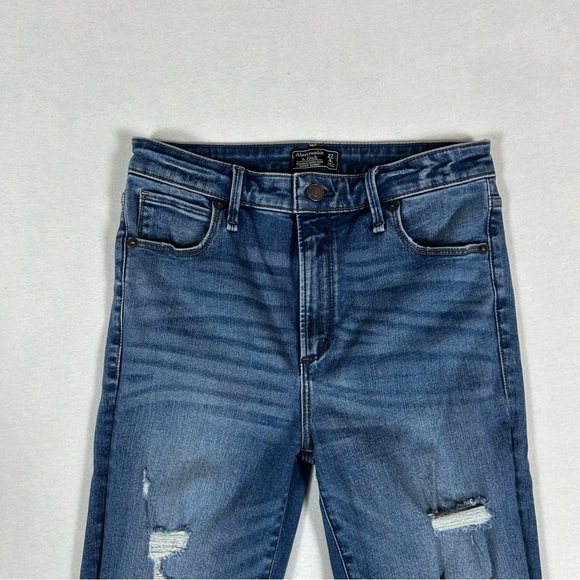 Abercrombie & Fitch Simone High Rise Super Skinny Womens 4L 4 Long 27 27L Jeans - Picture 2 of 11